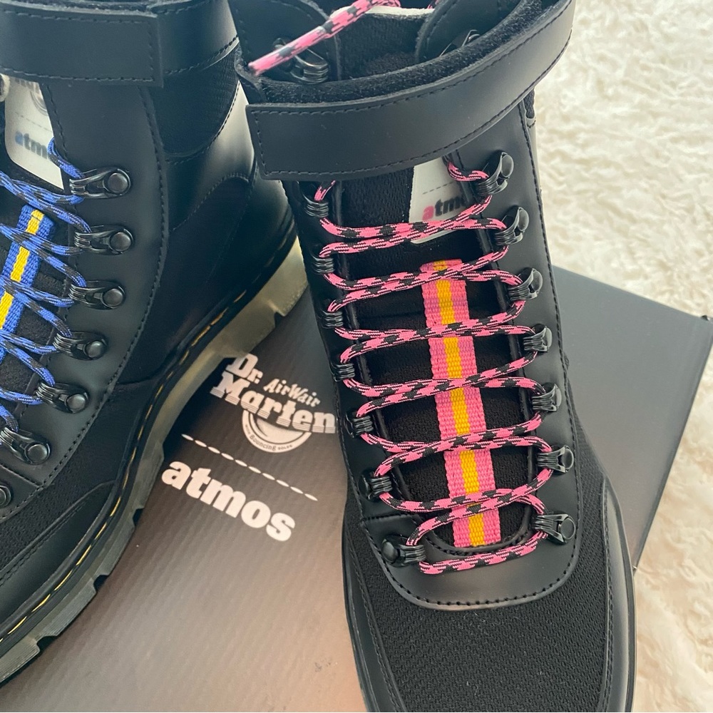 π€ππ©· ATMOS X DR MARTENS COMBS TECH ATMOS BLACK BOOTS MENS 8 WMNS 9 ππ©·π€ - Picture 6 of 16